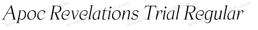 Apoc Revelations Trial Regular字体转换
